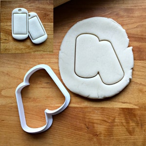 Military Dog Tags (outline) Cookie Cutter in Multiple Sizes