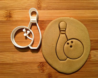Bowling Pin and Ball Cookie  Cutter in Multiple Sizes