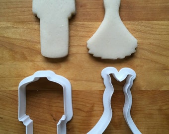 Set of 2 Bride and Groom Cookie Cutters/Multi-Size/Dishwasher Safe Available