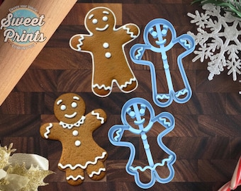 Gingerbread Boy and Girl Cookie Cutters: Christmas Baking Set