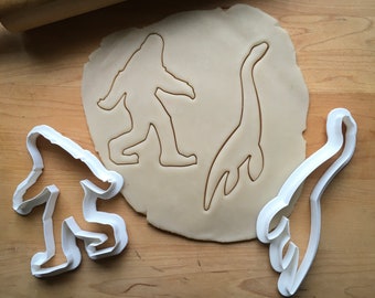 Bigfoot and Nessie Set of Cookie Cutters