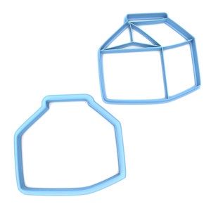 Set of 2 Milk Carton Cookie Cutters in Multiple Sizes