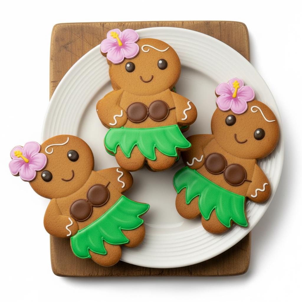 Tropical Gingerbread Surfer and Girl Cookie Cutters Multi-size ...