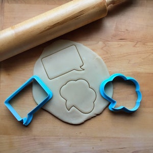 Set of 2 TextSpeech Bubble Cookie Cutter in Multiple Sizes