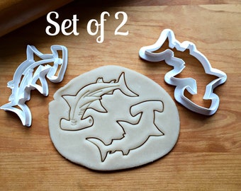 Set of 2 Hammerhead Shark Cookie Cutters/Multi-Size