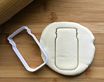 Tall Mason Jar Cookie  Cutter in Multiple Sizes