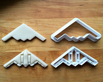 Set of 2 Stealth Bomber Jet Cookie Cutters/Multi-Size