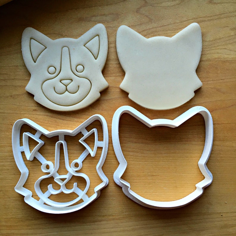 Set of 2 Welsh Corgi Dog Cookie CuttersMulti-SizeDishwasher Safe Available