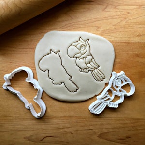 Set of 2 Parrot Cookie CuttersMulti-Size/Choose Standard or Dishwasher Safe /