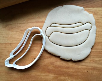 Hotdog in a Bun Cookie  Cutter in Multiple Sizes