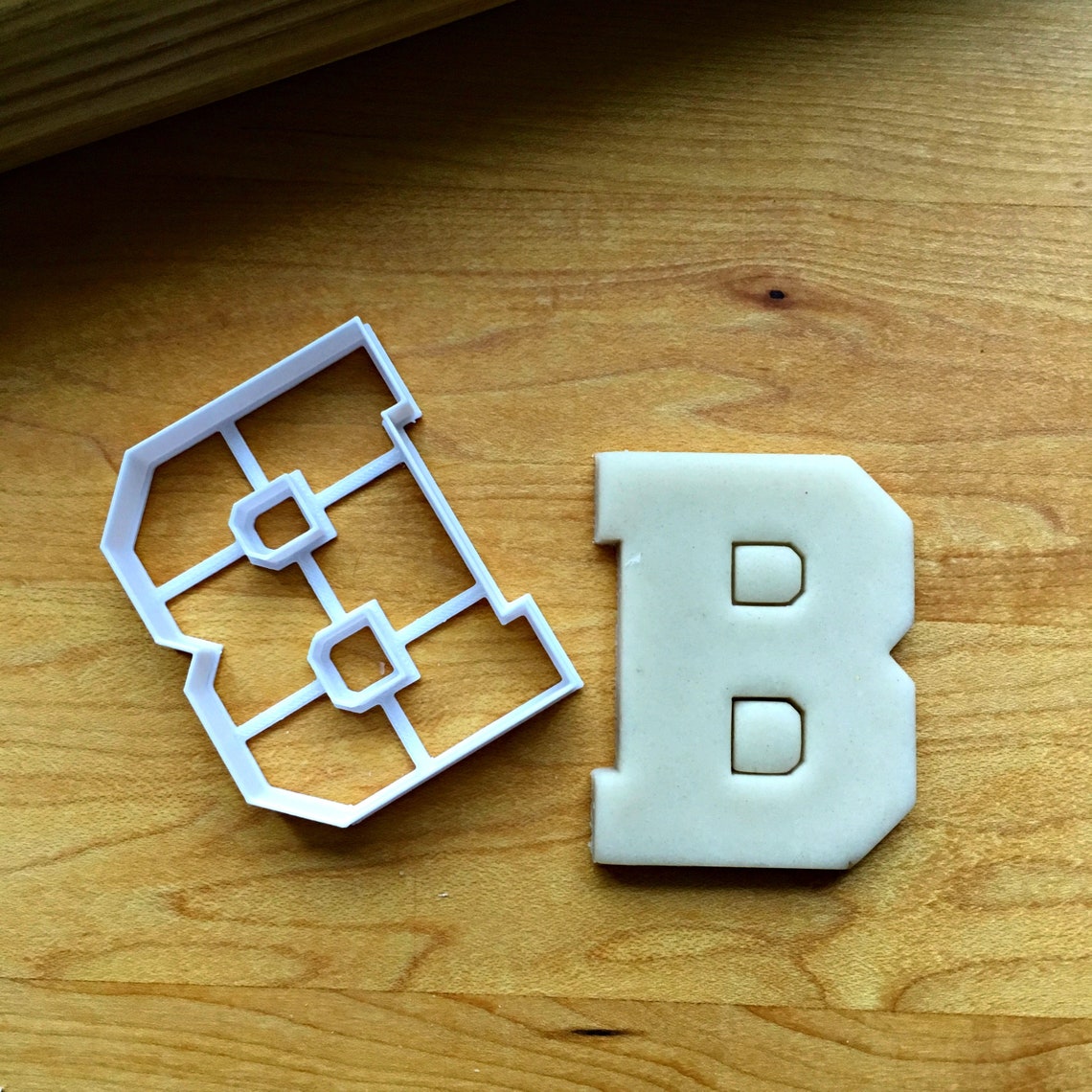 Varsity Letter B Cookie Cutter multi size makes An Imprint Etsy