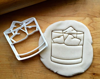 Whiskey Tumbler Glass Cookie Cutter/Multi-Size/Dishwasher Safe Available