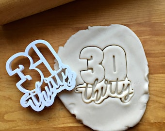 Lettered Number 30  Cookie Cutter/Multi-Size/Dishwasher Safe Available