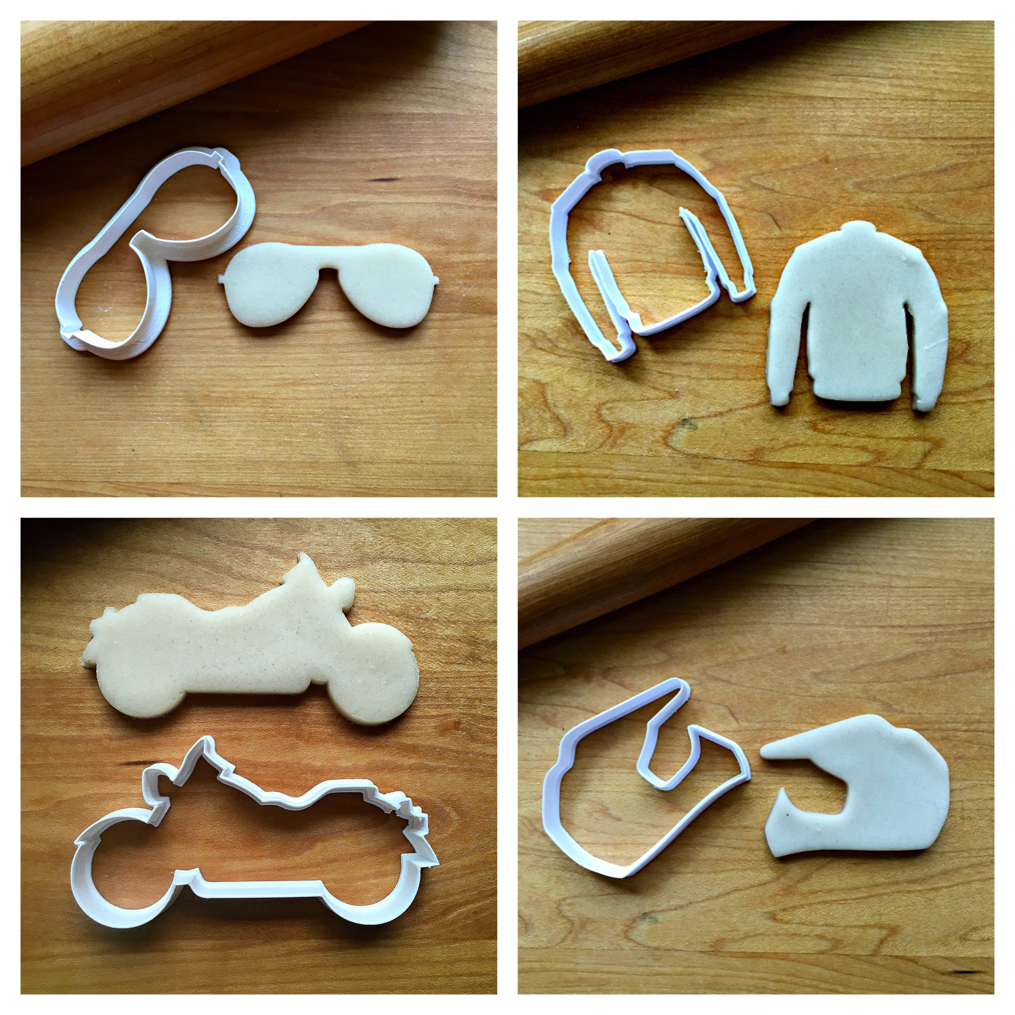 Set of 4 Father's Day Motorcycle Cookie Cutters/MultiSize Etsy