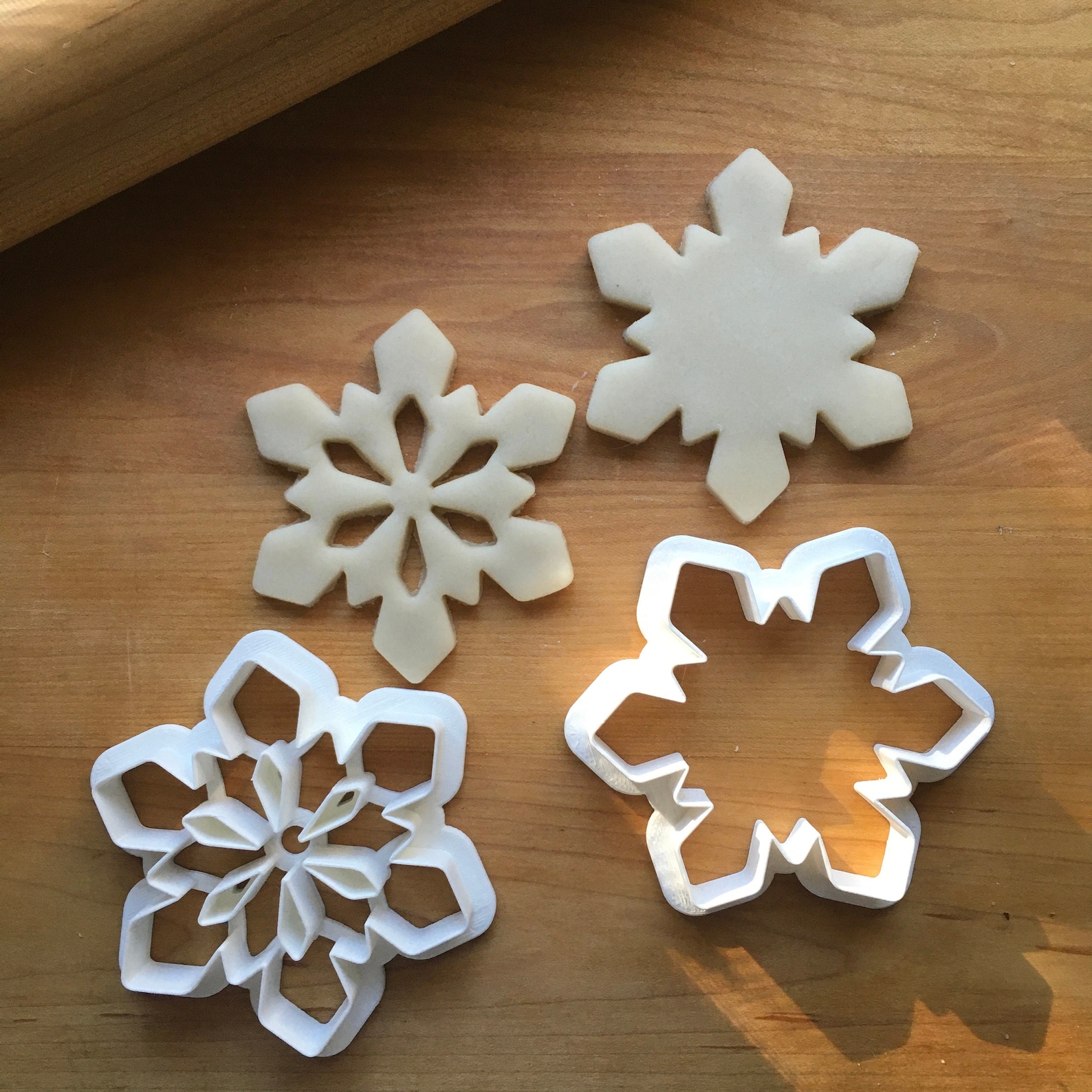 Set of 2 Snowflakecut-out Centers Cookie Cutters in Multiple Sizes - Etsy