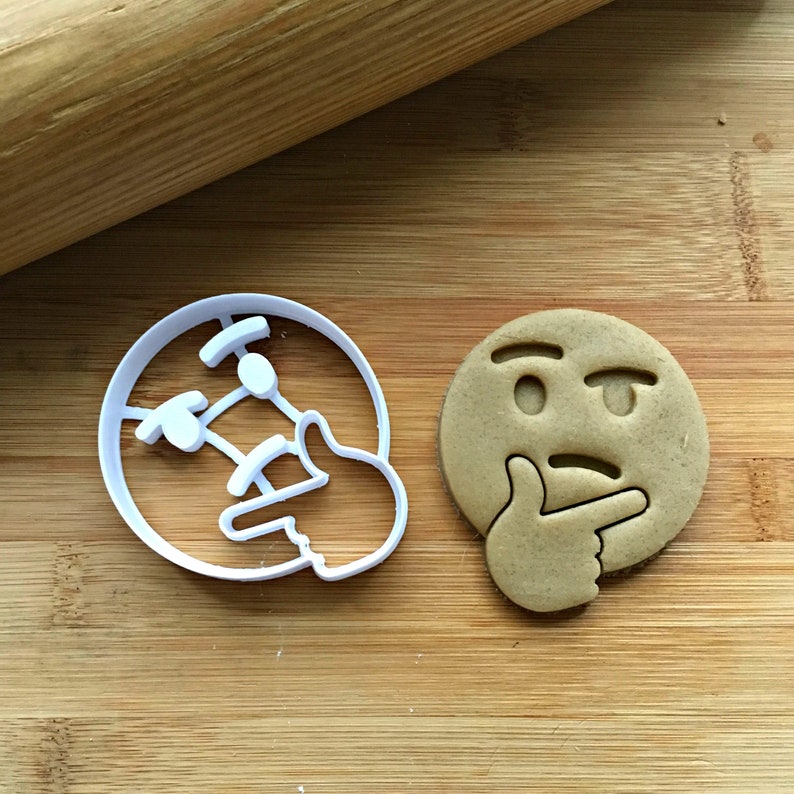 Thinking Emoji Cookie Cutter/ Multi-Size image 2