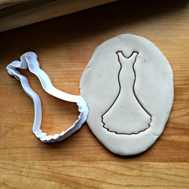 Wedding Dress Cookie Cutter/Multi-Size/Dishwasher Safe Available image 1