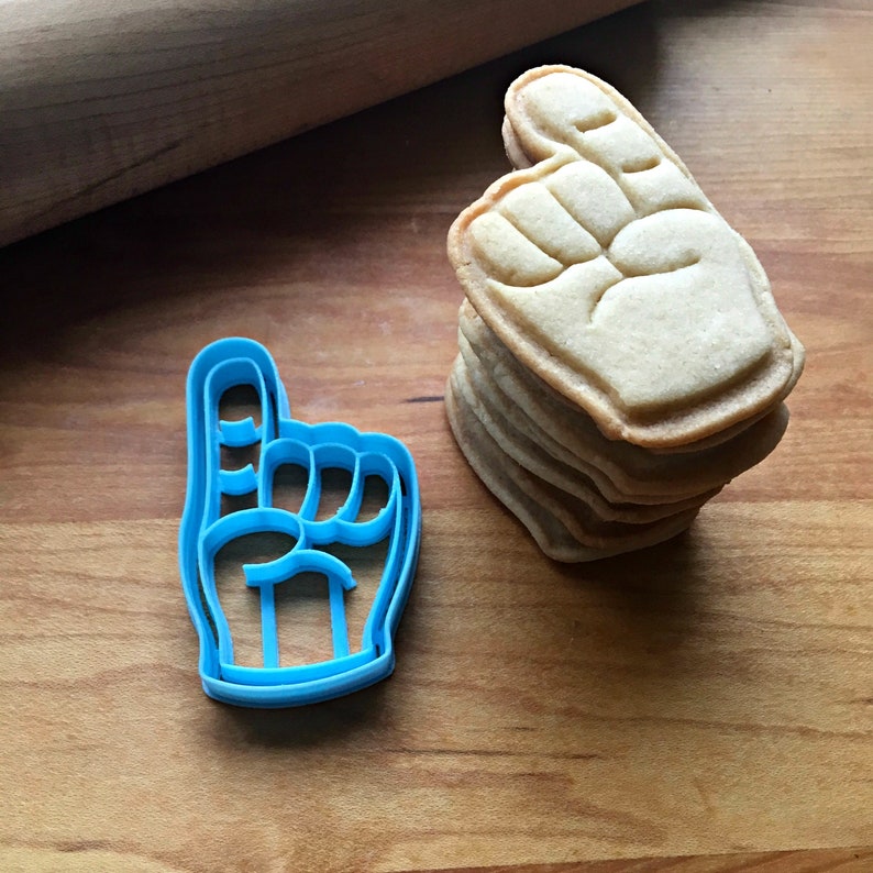 Foam Finger Cookie Cutter/multisize/dishwasher Safe Available Etsy