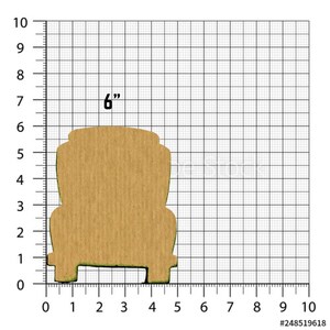 May include: A brown, truck-shaped craft supply cutout, approximately 6 inches in length. The cutout has a green border and is set against a grid background. The image includes the product ID #248519618.