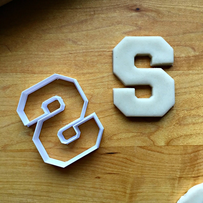 Varsity Letter S Cookie Cutter/multisize/dishwasher Safe Etsy