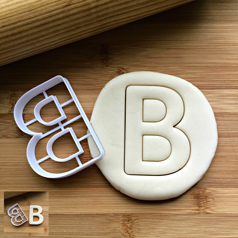 Letter B Cookie Cutter/multisize/cuts Through the Centers Etsy