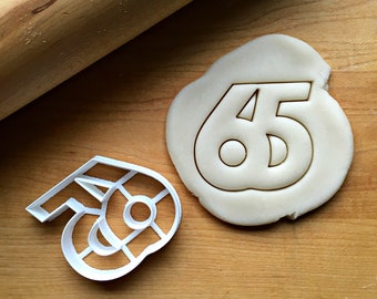 Number 65 Cookie Cutter/Multi-Size/Makes an Imprint