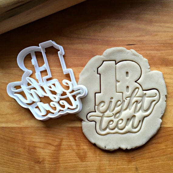Lettered Number 18 Cookie Cutter/multi-size/dishwasher Safe - Etsy