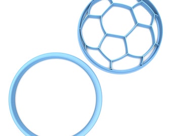 Set of 2 Soccer Ball Cookie Cutters/Multi-Sizes