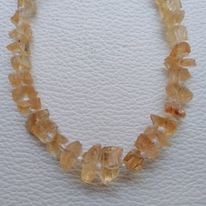 Natural Citrine Rough Beads: 8X7X5mm to 12X7X5mm, 10&quot; Strand