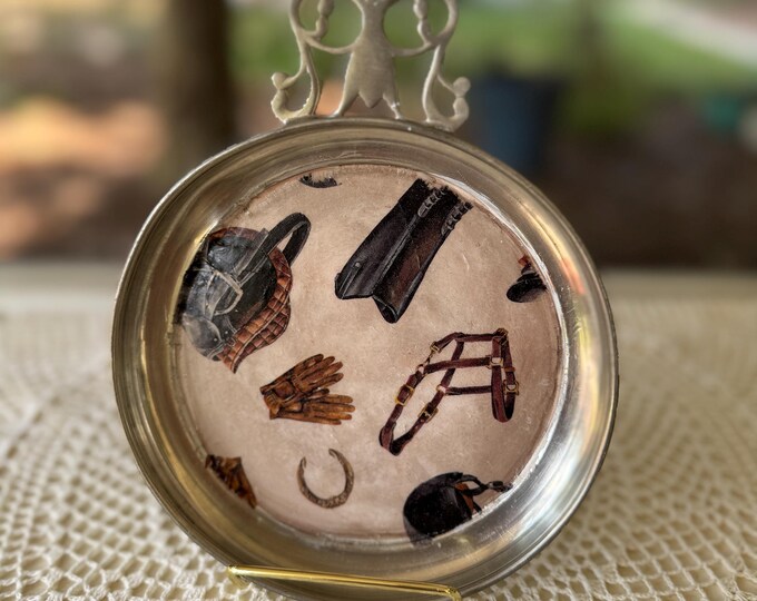 Upcycled Metal Horse Tray