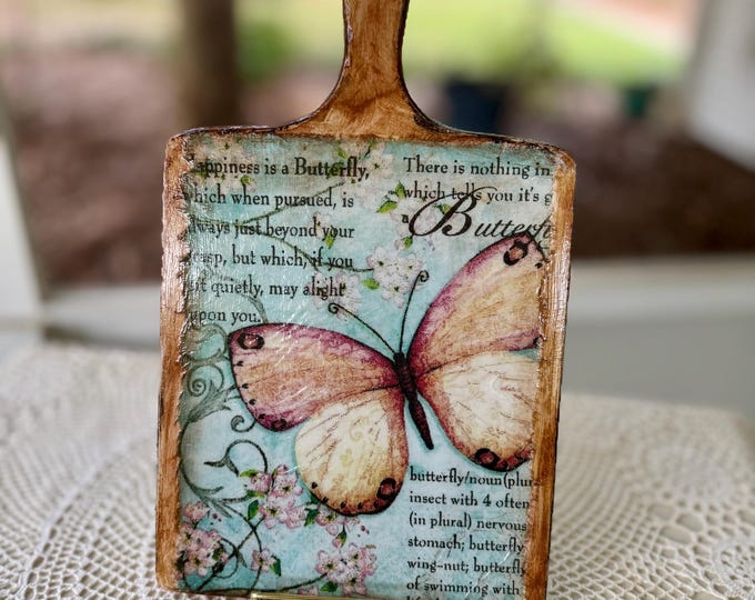 Recycled Wood Butterfly Cutting Board
