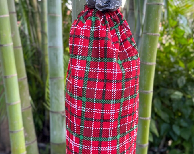 Plastic bags, plastic bag holder, storage organization, bag organizer Plaid Design