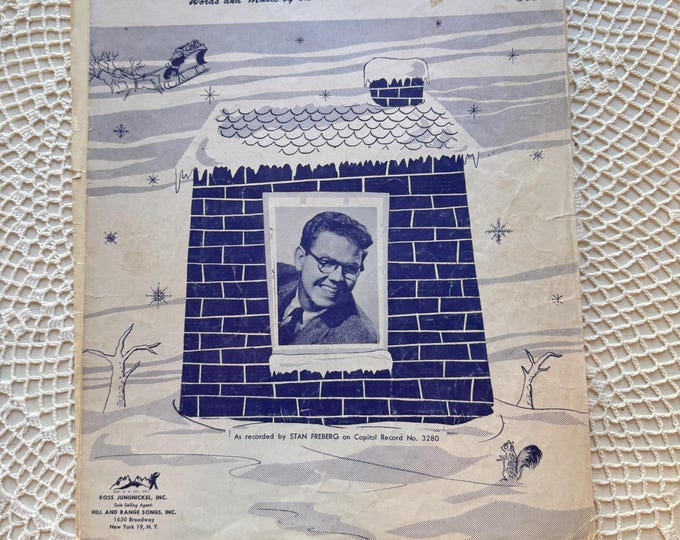 Vintage 1950s Nuttin' For Christmas Sheet Music Eartha Kitt