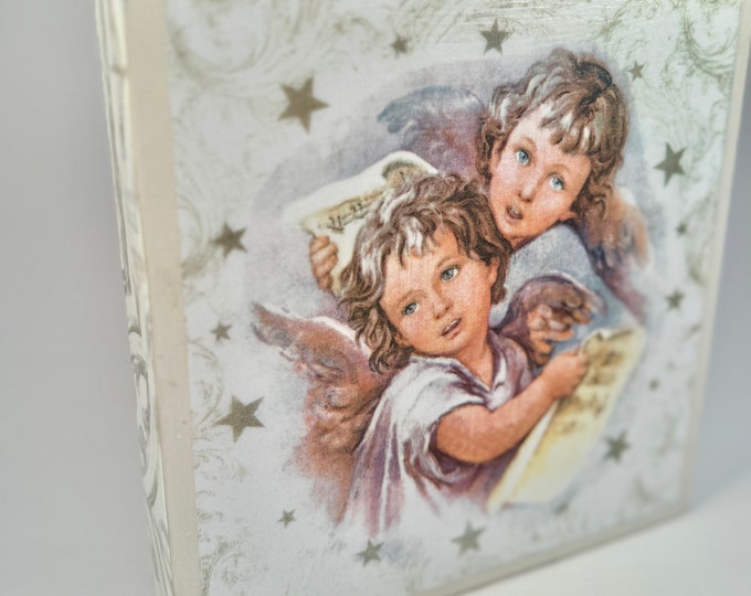 Wall art Cherub, wall art angels, cherub wall décor, Wall art angels, angel wall art, cherub angel wall art, art wall angel, Decoupage print
