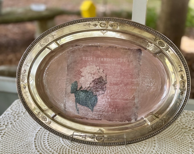 Large Metal Upcycled Vanity Tray for Ladies Vanity