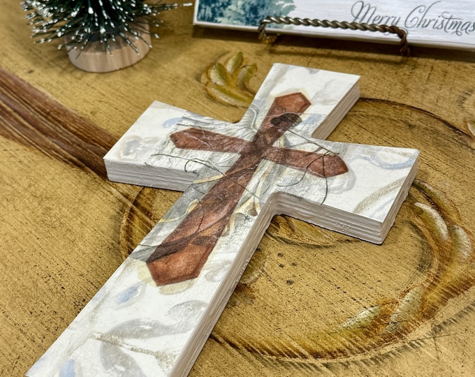 Wooden Wall Cross, Wall Cross, Wooden Cross, hanging cross, cross wall hanging, decorative cross, Wall hanging cross, Cross Christmas gift