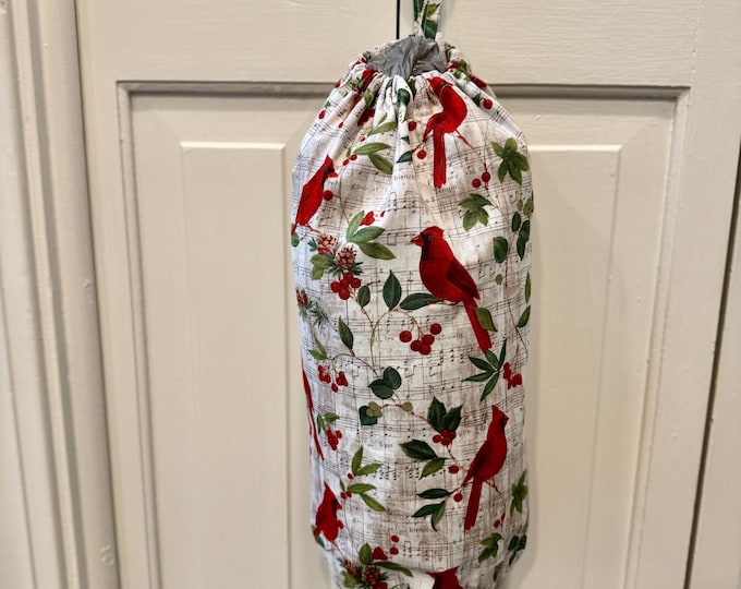 Handmade Fabric Bag Dispenser | Farmhouse Kitchen Storage