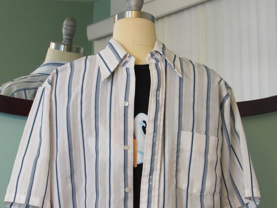 1970s Vintage Sears Seersucker shirt