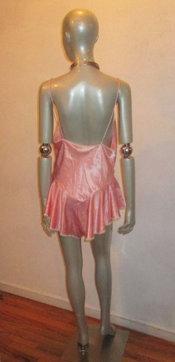 VTG Val Mode Lingerie Pink Beige Multicolr Scallo… - image 4