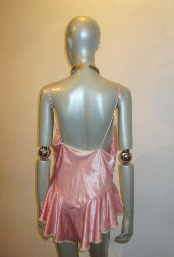 VTG Val Mode Lingerie Pink Beige Multicolr Scallo… - image 5