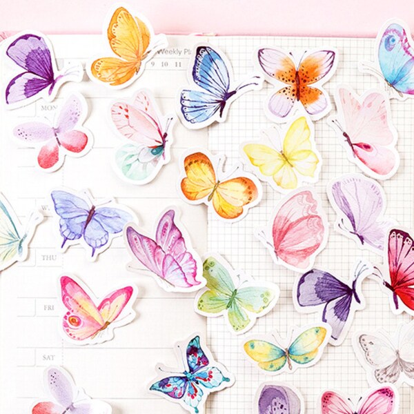 45 PCS Butterfly Sticker Pack, Butterfly Journal Sticker, Butterfly Scrapbook Sticker, Butterlies Planner Stickers, 2126