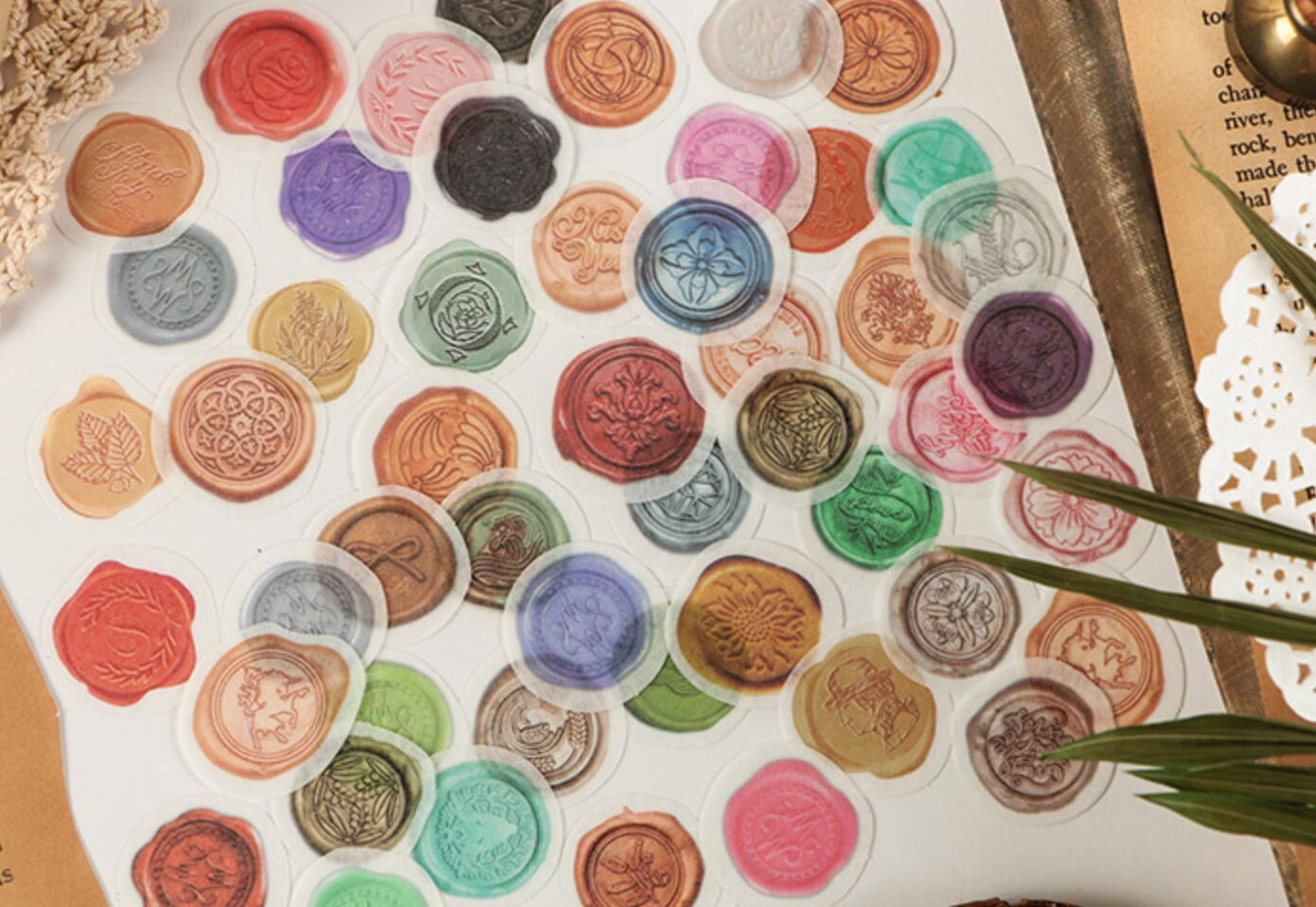 100 Pcs Wax Seal Paper Stickers Wax Seal Etsy