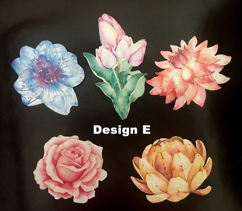 Watercolor Flower Greeting Card Flower Postal Card 7014 5 Flower Postcard Pack,Floral Gift Tag