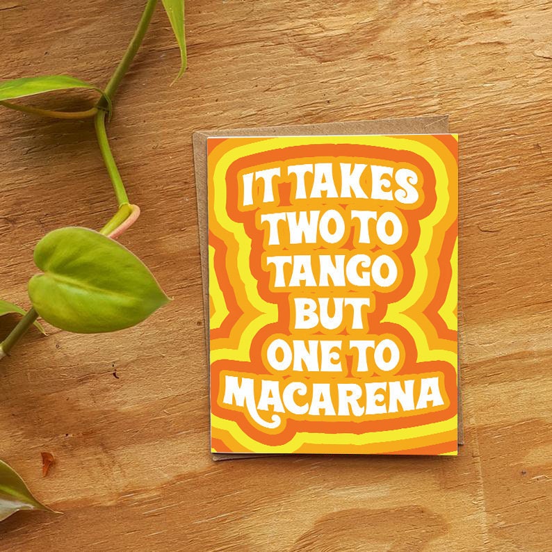 it takes two to tango breakup birthday greetings card