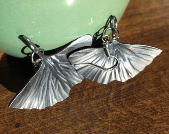 gingko leaf stainless steel earrings