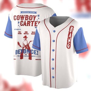 Maillot de baseball vintage Beyonce Cowboy Carter