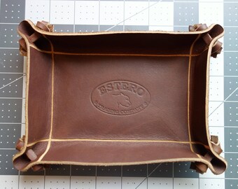 Hand Made Premium Leather Valet Traydark Chocolate Coin And Etsy