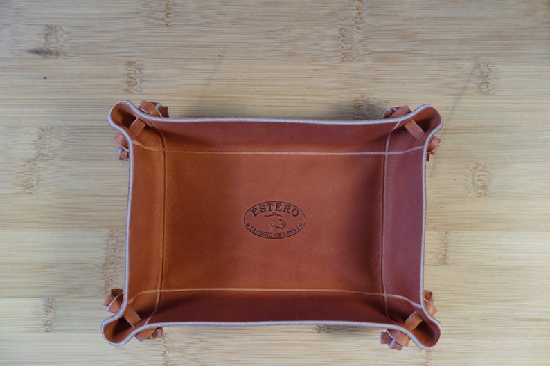 Hand Made Premium Leather Small Valet Tray Coin And Key Etsy