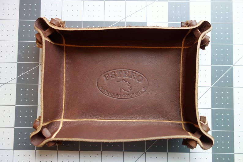 Hand Made Premium Leather 68 Valet Tray Coin Etsy