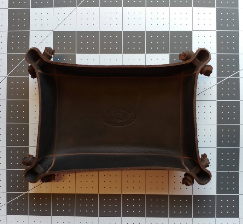 Hand Made Premium Leather Valet Traydark Chocolate Coin And Etsy